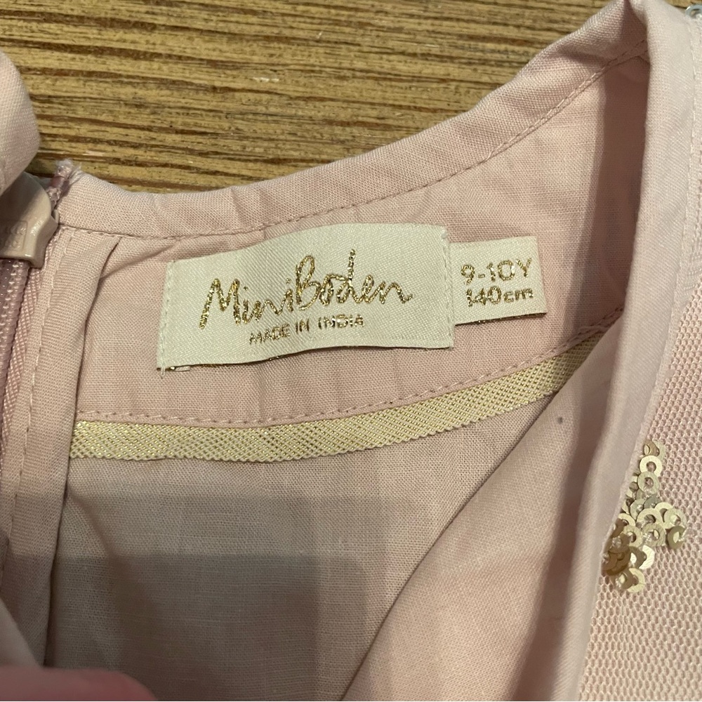 Mini Boden Sequin Star Light Pink Tule Party Dress - Picture 5 of 5